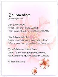 Barbaratag Gedichte Zum Advent Adventsgedichte Und Gedicht Weihnachten