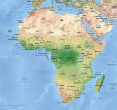 8 Vector Continent Maps With Relief Africa Map Africa Continent Map Of Continents