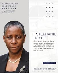 We are honoured to announce our Keynote Speaker I. Stephanie Boyce for the  Women in Law Conference 2025, taking place in Vienna from 11th