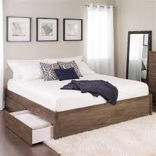 78.5w x 18.75h x 81.5d made in canada please contact us for further assistance. Prepac Select 4 Post Platform Bed 2 Drawers Drifted Gray King Dbsk 1302 3k Rona