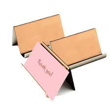 Add to favorites vintage gold metal mesh business card holder, 60's business card holder, hollywood glam dunhilllane 5 out of 5 stars (581. Business Card Holder Rose Gold 3 Pack 9 X 5 X 4 5 Cm Stainless Steel Business Card Table Top Display Stand Namecard Holder Desktop Organizer Modern Rose Gold Desk Accessories For Corporate Desk