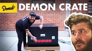 Notably, the crate shows only the two front skinny wheels—which, dodge will have you know, are emblazoned with the demon head logo. Dodge Demon Crate Unboxing The New Car Show Youtube