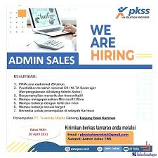 Surat lamaran kerja adalah 1 dokumen untuk melamar kerja yang berisi tentang siapa anda, lowongan yang ingin anda cara penulisan alamat perusahaan di surat lamaran kerja. Lowongan Kerja Admin Sales Pt Pkss Batam