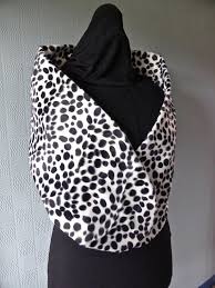 Black And White Fur Coat Cruella Deville Cruella De Ville Dalmatian Print Stole Shawl Wrap For Fancy Dress Costume Cruella Style Fur Coats For Sale Fancy Dress Dalmatian Print