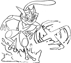 Opens in a new window; Download Pokemon Ash Greninja Coloring Pages Ash Greninja Line Art Png Image With No Background Pngkey Com