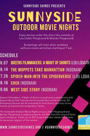 Here you can peruse the schedule of films for release in the uk over the past and coming months. Enjoy Outdoor Movies In Sunnyside Sunnyside Shines Bid