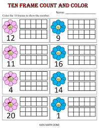 Ten Frame Counting And Match Numbers Printable Worksheets Etsy Kindergarten Math Worksheets Kindergarten Math Counting Math Worksheets
