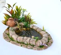 Casa De Munecas Miniatura Jardin Estanque Estanque De Jardin Diy Feengarten Miniaturgarten