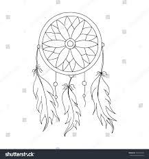 Hand Draw Dreamcatcher Beads Feathers Birds Stock Vector (Royalty Free)  342528458 | Shutterstock