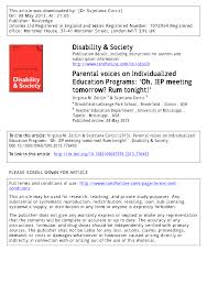 Tous les décès depuis 1970, évolution de l'espérance de vie en france, par département, commune, prénom et nom de famille ! Pdf Parental Voices On Individualized Education Programs Oh Iep Meeting Tomorrow Rum Tonight