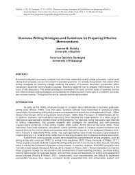Game slot online merupakan permainan judi online yang saat ini sangat digemari dan disukai oleh masyarakat indonesia. Pdf Business Writing Strategies And Guidelines For Preparing Effective Memorandums