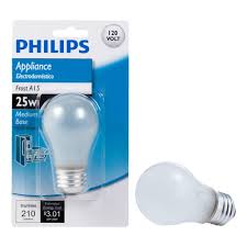 Philips 25 Watt A15 Frost Appliance Incandescent Light Bulb 415331 The Home Depot