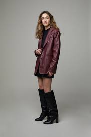 Blazer 4581 Oak Fort Dress And Heels Leather Blazer Fashion