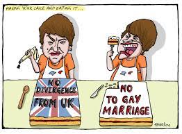 Comedy cartoon, family cartoon, fantasy cartoon. Political Cartoon Ar Twitter Harry Burton On Arlene Foster And The Supreme Court Ruling In Favour Of The Bakery That Refused To Bake A Support Gay Marriage Cake Political Cartoon Gallery