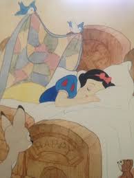Birds Snow White And The Seven Dwarfs Snow White On The Seven Dwarfs S Beds As The Blue Birds Put A Blanket On Her Snow White Disney Snow White Disney Love