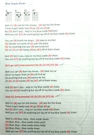 Blue Suede Shoes Lyrics And Chords Music Chords Ukulele Songs