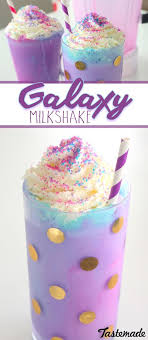 Galaxy Milkshake Recipe Milkshake Recipes Vanilla Milkshake Milkshake