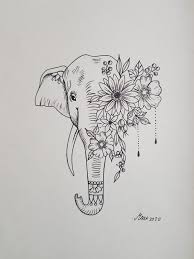 Feminine Elephant Tattoo Idea In 2020 Elephant Tattoo Design Mandala Elephant Tattoo Elephant Tattoos