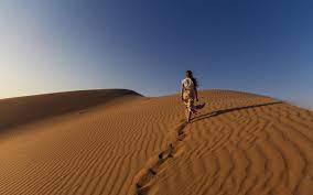 What's the best way to walk in the desert? Wallpaper Girl Walking In The Desert Sands 1920x1200 Hd Picture Image