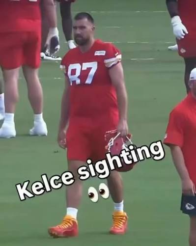 TRENDING: Chiefs fans are concerned with the shape Travis Kelce showed up to for Training Camp. Many are saying he’s rocking a “dad bod”., Bad look for Kelce?