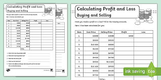 Check spelling or type a new query. Calculating Profit And Loss Worksheets Primary Resources