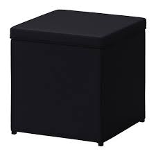 bosnas voetenbank met bergruimte ransta zwart ikea storage footstool ikea storage ottoman