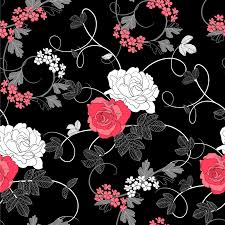 Damask black and white floral seamless pattern vector. Best 45 Black And Pink Floral Vintage Backgrounds On Hipwallpaper Black Wallpaper Amazing Black Wallpapers And Black Victorian Wallpaper
