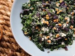 Purple And Green Kale Salad With Lemon Anchovy Vinaigrette Recipe Food Network Recipes Kale Salad Anchovy Vinaigrette Recipe