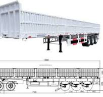 60 Ton 3 Axle Drop Side Semi Trailer