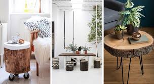 diy 15 idees pour transformer un rondin de bois mobilier de salon rondin de bois meuble unique