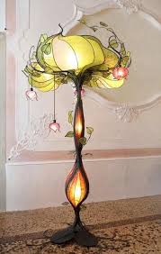 Organic Art Nouveau Flower Lamp Art Nouveau Lamps Art Nouveau Lighting Flower Lamp