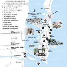 It continues south to 23rd street where it becomes a paved surface. Location Map The Ritz Carlton Residences Miami Beach