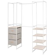Instead of throwing your jacket on the back of a chair or piling your clothes on top of your bed, a garment rack can organize your closet and help keep your living space tidy. Mdesign Closet Organizer System 3 Drawer 4 Garment Racks 5 Shelf Target