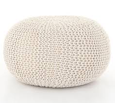 The multipurpose majestik knitted pouf is the perfect way to add a bit of bohemian flair to your made from hand knitted rope, the majestik pouf is comfortable enough to sit on yet durable and. Jute Knit Poufs Pottery Barn