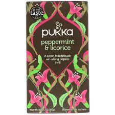 Pukka Herbs Peppermint Licorice Herbal Tea Caffeine Free 20 Tea Sachets 1 05 Oz 30 G