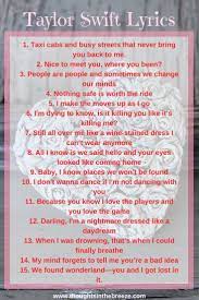 15 Taylor Swift Lyrics Lyricswalls