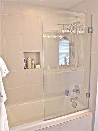 We have a very large selection of glass door hinges for entertainment centers. Euro Tub Door Model 6408shs Frameless 64 High Square Glass Top Corner Polished Chrome Hardware Finish Shower Doors Half Glass Shower Door Tub Doors