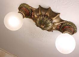 1920 S Antique Vintage Art Deco Markel Ceiling Light Fixture Chandelier Ebay Ceiling Lights Vintage Art Deco Art Deco