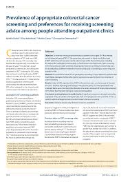 The program's aim is early detection of bowel cancer in individuals before any serious symptoms appear. Https Onlinelibrary Wiley Com Doi Pdf 10 1111 1753 6405 12776