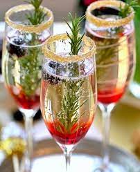 Champagne has put on its party clothes for the holiday season! Perfect For New Years Champagne Cocktail Wedding Signature Drinks Christmas Drinks Christmas Cocktails
