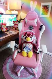 autofull pink gaming chair with bunny gaming chair chair pink