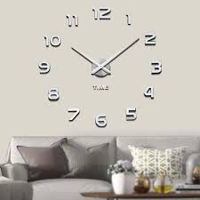 See more ideas about diy mirror, bathroom decor, bathroom makeover. Amazon Com Vangold Frameless Diy Wall Clock 3d Mirror Wall Clock Large Mute Wall Stickers For Living Room Bedroom Home Decorations Home Kitchen