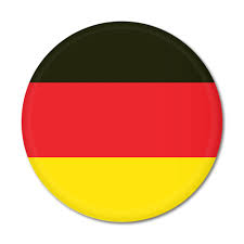 Germany's association with the national flag colours dates back to the 1840s when the colours black, red, and gold represented the movement against the first flag to be flown in germany dates back to the holy roman empire and featured a black eagle on a gold background. German Flag Button Badge 5cm Diameter Country Flags Pin Badges