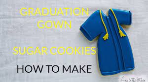 Graduation Cookies How To Make Graduation Gown Cookies By Amy In The K Graduation Cookies Sugar Cookie Designs Royal Icing Cookies