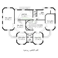 دور أرضي رسم كروكي جاهز