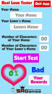 Real Love Tester Screenshot 1 Real Love Real Told You So