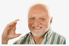 Personharold With Pill Bottle And Odd Expression Hide The Pain Harold Meme Hd Png Download Transparent Png Image Pngitem