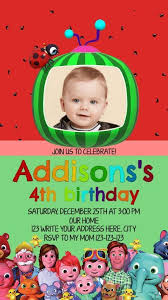 Digital cocomelon birthday invitation template printable boy and girl, all ages, with photo, custom editable birthday invitation. Education Birthday Invitations 1st Birthday Parties 1st Birthdays Hungry Caterpillar Baby Birthday Invitations Cocomelon Birthday Kids Themed Birthday Parties