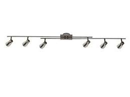 6 x 3.5w gu10 led ohne anlaufzeit ergibt sich sofort das vollständig helle licht, welches nicht dimmbar ist. Deckenstrahler 6 Flammig Gu10 Deckenleuchte Lichtleiste Kuche Lampe Wohnzimmer Ebay