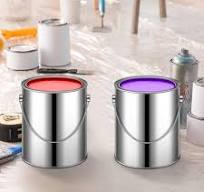 Uiifan 4 Pcs 1 Gallon Empty Metal Paint Cans with Lids, Heavy Duty Buckets with Handles for Painting, Varnish, DIY Crafts & Storage (Silver) : ...